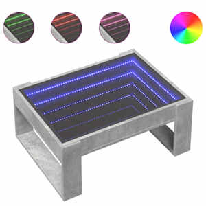 Konferenční stolek s Infinity LED betonově šedý 70 x 53 x 30 cm - obrázek 2