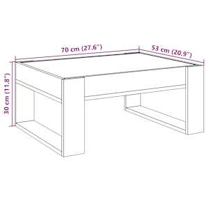 Konferenční stolek s Infinity LED betonově šedý 70 x 53 x 30 cm - obrázek 13