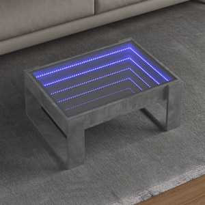 Konferenční stolek s Infinity LED betonově šedý 70 x 53 x 30 cm - obrázek 1