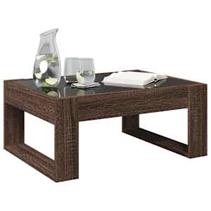 Konferenční stolek s Infinity LED hnědý dub 70 x 53 x 30 cm - obrázek 5