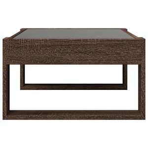 Konferenční stolek s Infinity LED hnědý dub 70 x 53 x 30 cm - obrázek 7