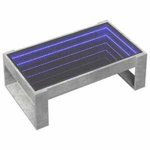 Konferenční stolek s Infinity LED betonově šedý 90 x 53 x 30 cm - obrázek 3
