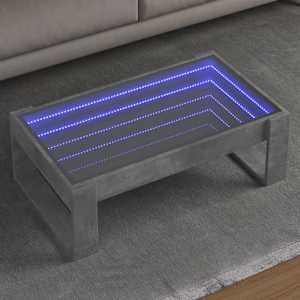 Konferenční stolek s Infinity LED betonově šedý 90 x 53 x 30 cm - obrázek 1