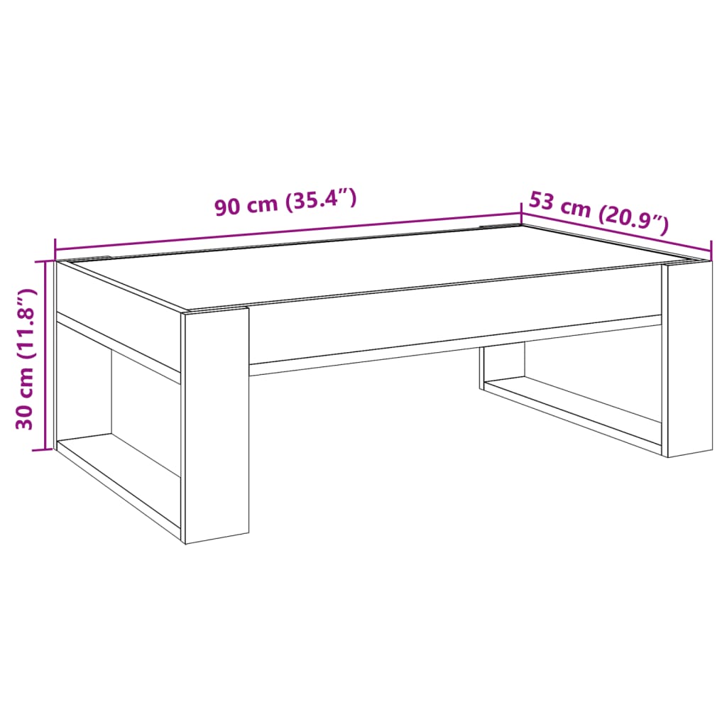 Konferenční stolek s Infinity LED šedý sonoma 90 x 53 x 30 cm - obrázek 13