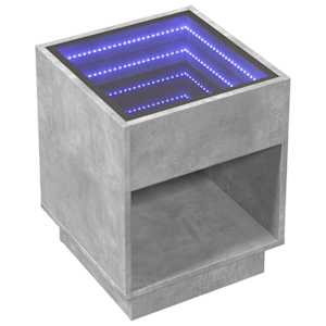 Konferenční stolek s Infinity LED betonově šedý 40 x 40 x 50 cm - obrázek 3