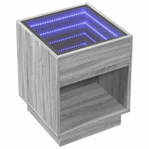 Konferenční stolek s Infinity LED šedý sonoma 40 x 40 x 50 cm - obrázek 3