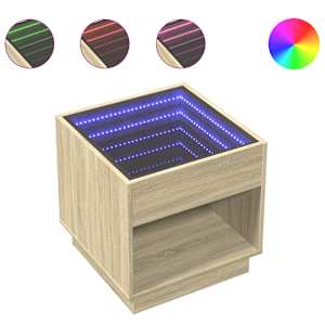 Konferenční stolek s Infinity LED dub sonoma 50 x 50 x 50 cm - obrázek 2