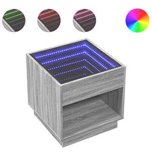 Konferenční stolek s Infinity LED šedý sonoma 50 x 50 x 50 cm - obrázek 2