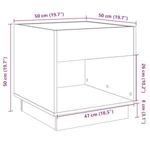 Konferenční stolek s Infinity LED šedý sonoma 50 x 50 x 50 cm - obrázek 13