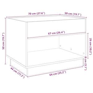 Konferenční stolek s Infinity LED bílý 70 x 50 x 50 cm - obrázek 13