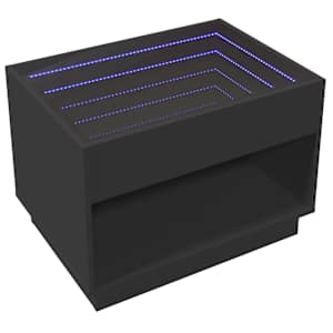 Konferenční stolek s Infinity LED černý 70 x 50 x 50 cm - obrázek 5