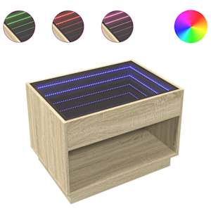 Konferenční stolek s Infinity LED dub sonoma 70 x 50 x 50 cm - obrázek 2