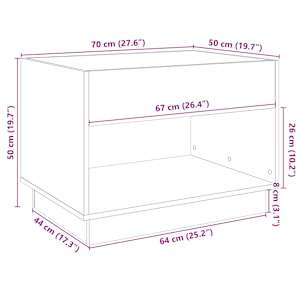 Konferenční stolek s Infinity LED dub sonoma 70 x 50 x 50 cm - obrázek 13