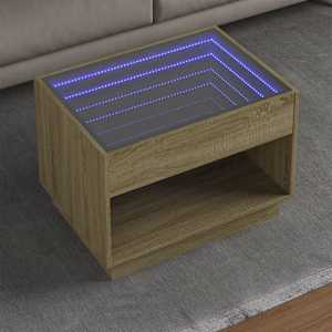 Konferenční stolek s Infinity LED dub sonoma 70 x 50 x 50 cm - obrázek 1