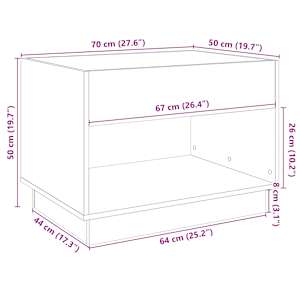 Konferenční stolek s Infinity LED kouřový dub 70 x 50 x 50 cm - obrázek 13