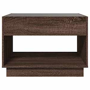 Konferenční stolek s Infinity LED hnědý dub 70 x 50 x 50 cm - obrázek 6