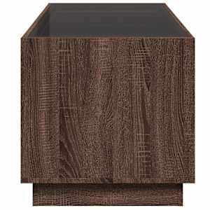 Konferenční stolek s Infinity LED hnědý dub 70 x 50 x 50 cm - obrázek 7