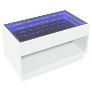 Konferenční stolek s Infinity LED bílý 90 x 50 x 50 cm - obrázek 5