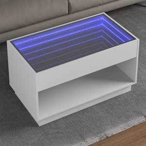 Konferenční stolek s Infinity LED bílý 90 x 50 x 50 cm - obrázek 1
