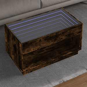 Konferenční stolek s Infinity LED kouřový dub 90 x 50 x 50 cm - obrázek 1