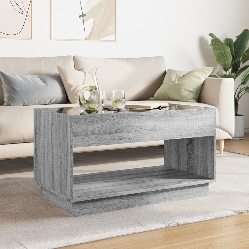 Thumbnail - vidaXL Couchtisch mit Infinity-LED Grau Sonoma 90x50x50 cm