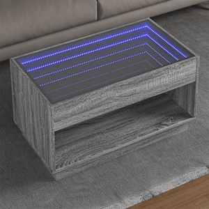 Konferenční stolek s Infinity LED šedý sonoma 90 x 50 x 50 cm - obrázek 1