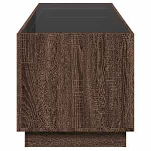 Konferenční stolek s Infinity LED hnědý dub 90 x 50 x 50 cm - obrázek 7