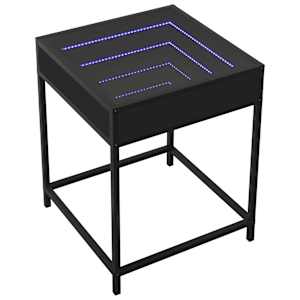 Noční stolek s Infinity LED černý 40 x 40 x 51 cm - obrázek 3