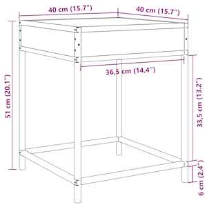 Noční stolek s Infinity LED černý 40 x 40 x 51 cm - obrázek 13