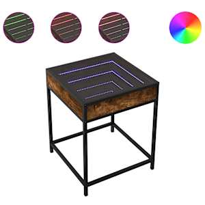 Konferenční stolek s Infinity LED kouřový dub 40 x 40 x 51 cm - obrázek 2