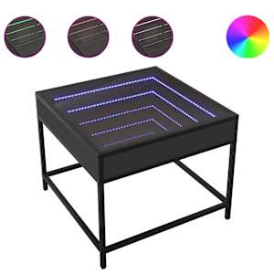 Konferenční stolek s Infinity LED černý 50 x 50 x 41 cm - obrázek 2