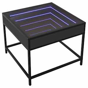 Konferenční stolek s Infinity LED černý 50 x 50 x 41 cm - obrázek 3