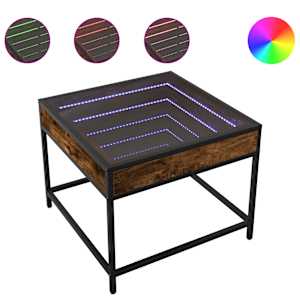Konferenční stolek s Infinity LED kouřový dub 50 x 50 x 41 cm - obrázek 2