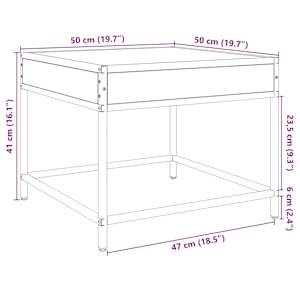 Konferenční stolek s Infinity LED kouřový dub 50 x 50 x 41 cm - obrázek 13