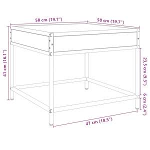 Konferenční stolek s Infinity LED hnědý dub 50 x 50 x 41 cm - obrázek 13