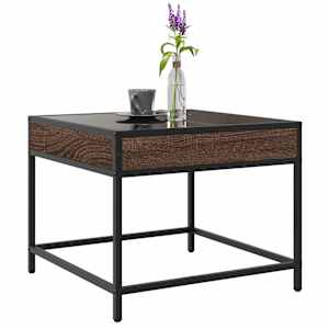 Konferenční stolek s Infinity LED hnědý dub 50 x 50 x 41 cm - obrázek 5