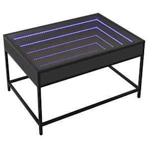 Konferenční stolek s Infinity LED černý 70 x 50 x 41 cm - obrázek 3