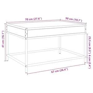 Konferenční stolek s Infinity LED černý 70 x 50 x 41 cm - obrázek 13