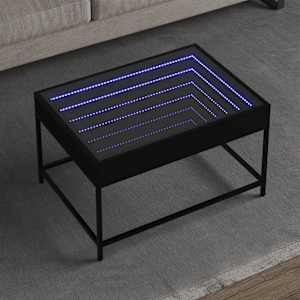 Konferenční stolek s Infinity LED černý 70 x 50 x 41 cm - obrázek 1