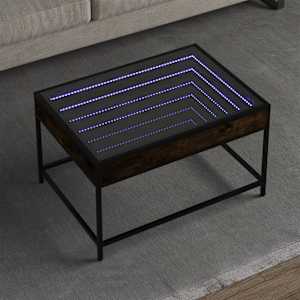 Konferenční stolek s Infinity LED kouřový dub 70 x 50 x 41 cm