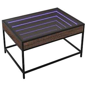 Konferenční stolek s Infinity LED hnědý dub 70 x 50 x 41 cm - obrázek 3