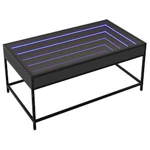 Konferenční stolek s Infinity LED černý 90 x 50 x 41 cm - obrázek 3