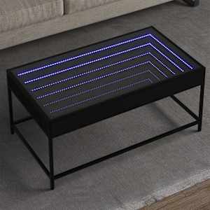 Konferenční stolek s Infinity LED černý 90 x 50 x 41 cm - obrázek 1