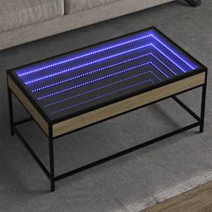 Konferenční stolek s Infinity LED dub sonoma 90 x 50 x 41 cm - obrázek 1