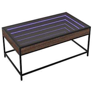 Konferenční stolek s Infinity LED hnědý dub 90 x 50 x 41 cm - obrázek 3