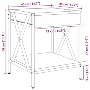Konferenční stolek s Infinity LED dub sonoma 40 x 40 x 49 cm - obrázek 13