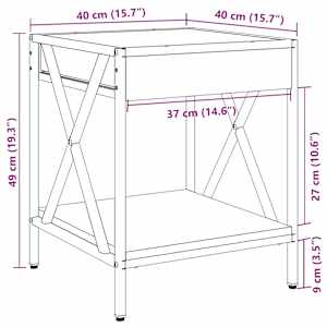 Konferenční stolek s Infinity LED hnědý dub 40 x 40 x 49 cm - obrázek 13
