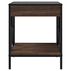 Konferenční stolek s Infinity LED hnědý dub 40 x 40 x 49 cm - obrázek 6