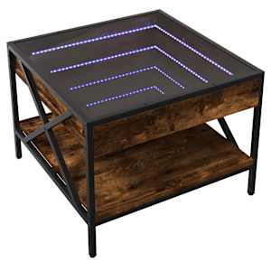 Konferenční stolek s Infinity LED kouřový dub 50 x 50 x 38 cm - obrázek 3