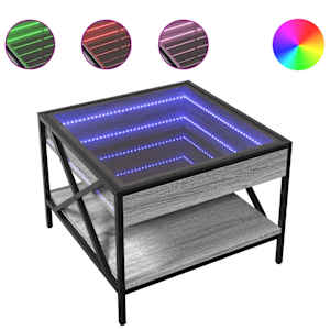 Konferenční stolek s Infinity LED šedý sonoma 50 x 50 x 38 cm - obrázek 2